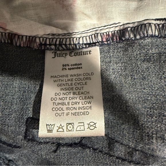 NWT Juicy Couture Floral Denim Jogger Style Pants - Picture 6 of 12